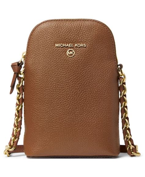 michael kors jet set charm leather phone crossbody|Michael Kors north south crossbody.